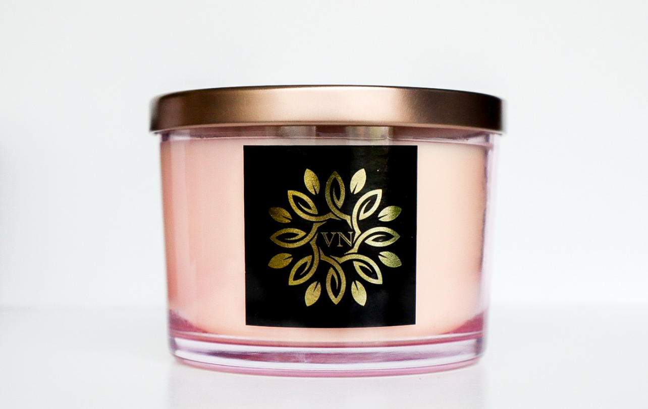 Sea Salt & Orchid Soy Candle- 16 oz OUR SIGNATURE VN CANDLE- ROSE GOLD